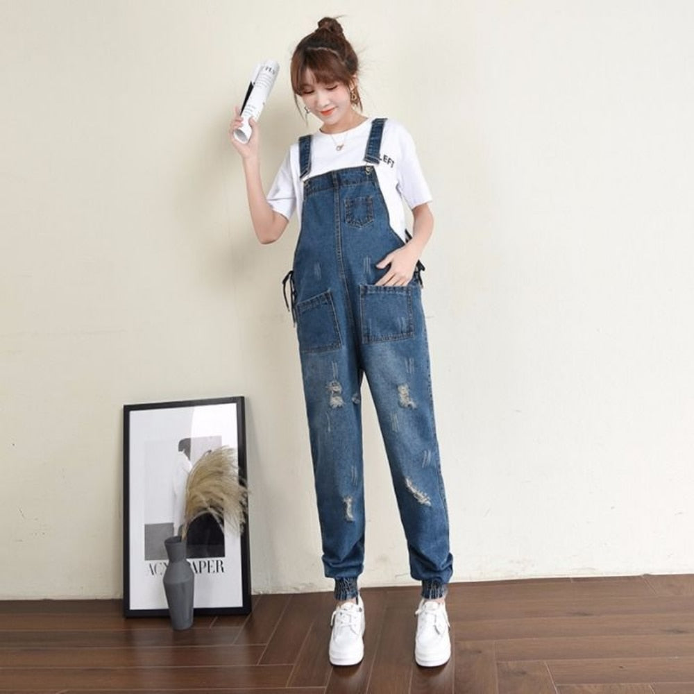 Wide Leg Loose Denim Maternity Bib Jeans Jumpsuits Clothes for Pregnant Women pregnancy photoshoot Overalls Pants Spring Casual