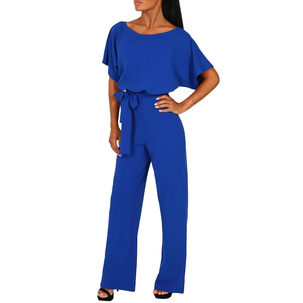 Women Summer Jumpsuit Short Sleeve