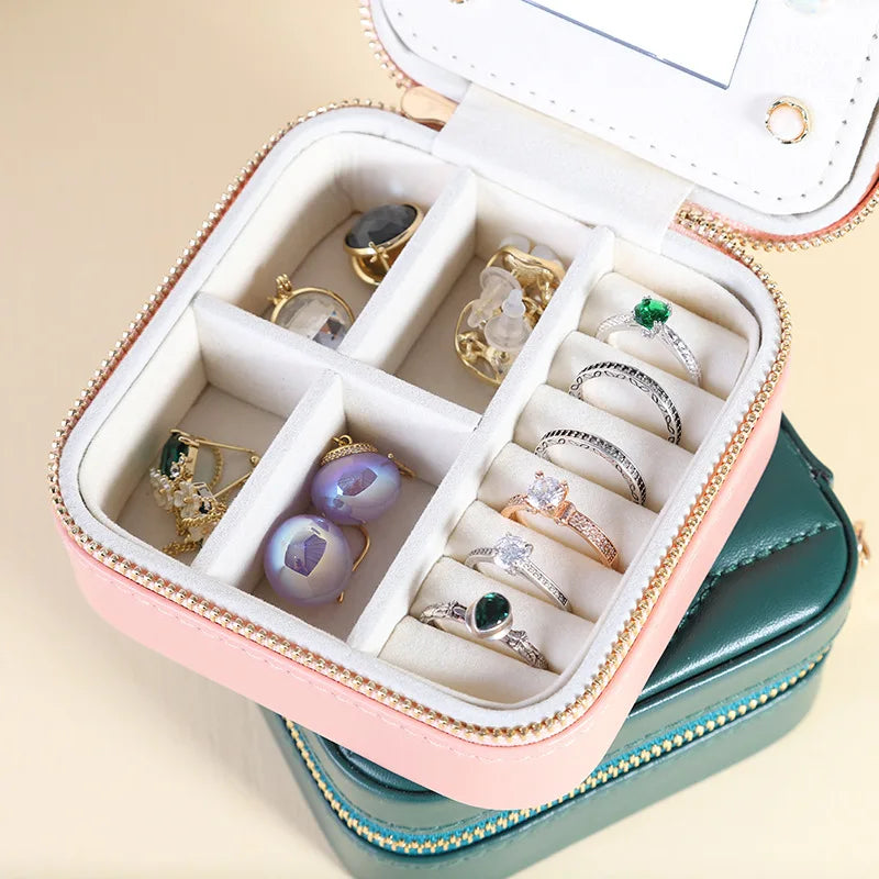 Portable Mini Jewelry Storage Box Travel Organizer