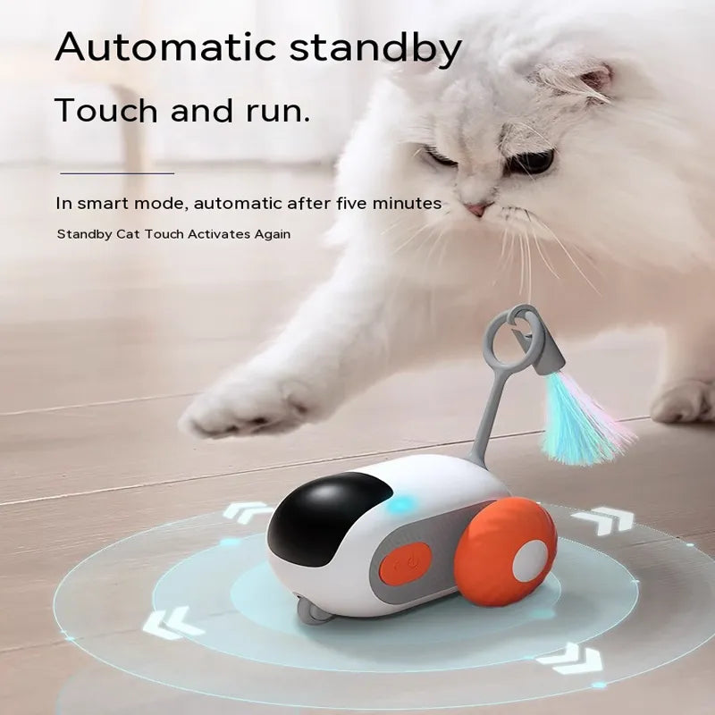 Gravity Sports Car Remote Control Electric Cat Toy Tease Cat Stick Feather Kitten Pet Supplies, Indoor Cat Interactive Cat Toys