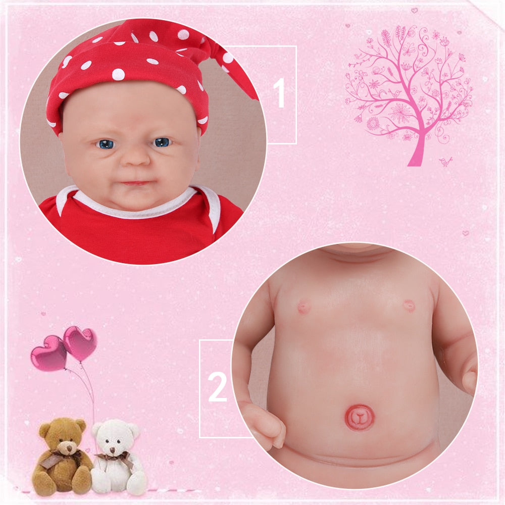 IVITA WG1512 14inch 1.65kg Full Body Silicone Bebe Reborn Doll &quot;coco&quot; Soft Dolls Realistic Girl Baby DIY Blank Toys for Children - DJVWellnessandPets