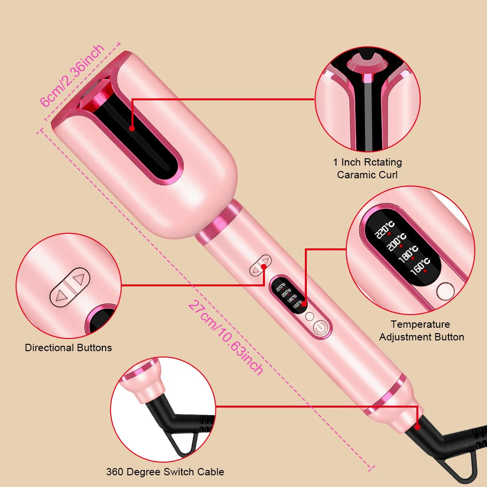 SPESHE Air Spin Hair Curler Auto Curling Iron Anti Scalding