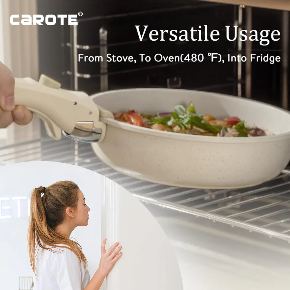 CAROTE 11pcs Set, Nonstick Cookware