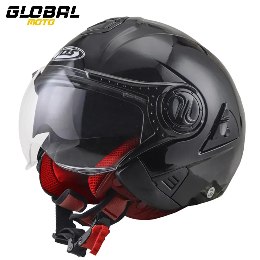 Motorcycle Helmet Men Summer Double Lens Moto Helmet Open Face Motocross Racing Off Road Helmet Casco Moto Capacete Casque