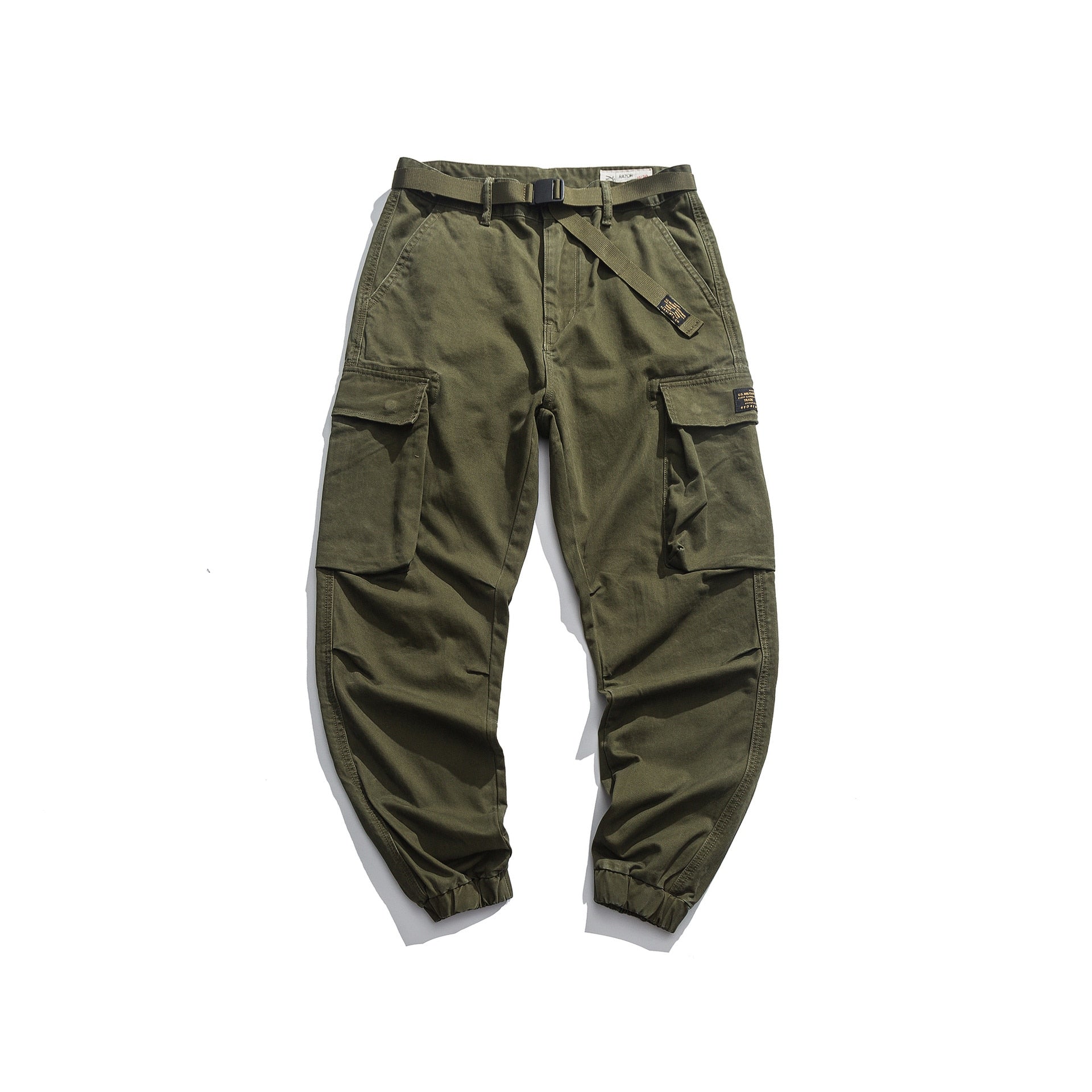 High Quality Cotton Military Joggers Men Streetwear Tactical Pants Fashion With Belt Cargo Pants Army Trousers Harajuku Clothes - DJVWellnessandPets