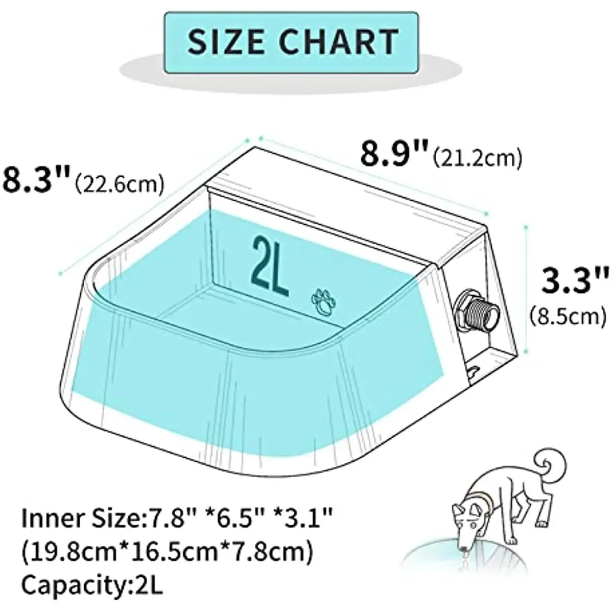 Dog Automatic Waterer Bowl,Auto Stock Feeder Auto-Fill Water Bowl for Cat Dog Chicken Outdoor Drinking,Great for Multi-Pet Home