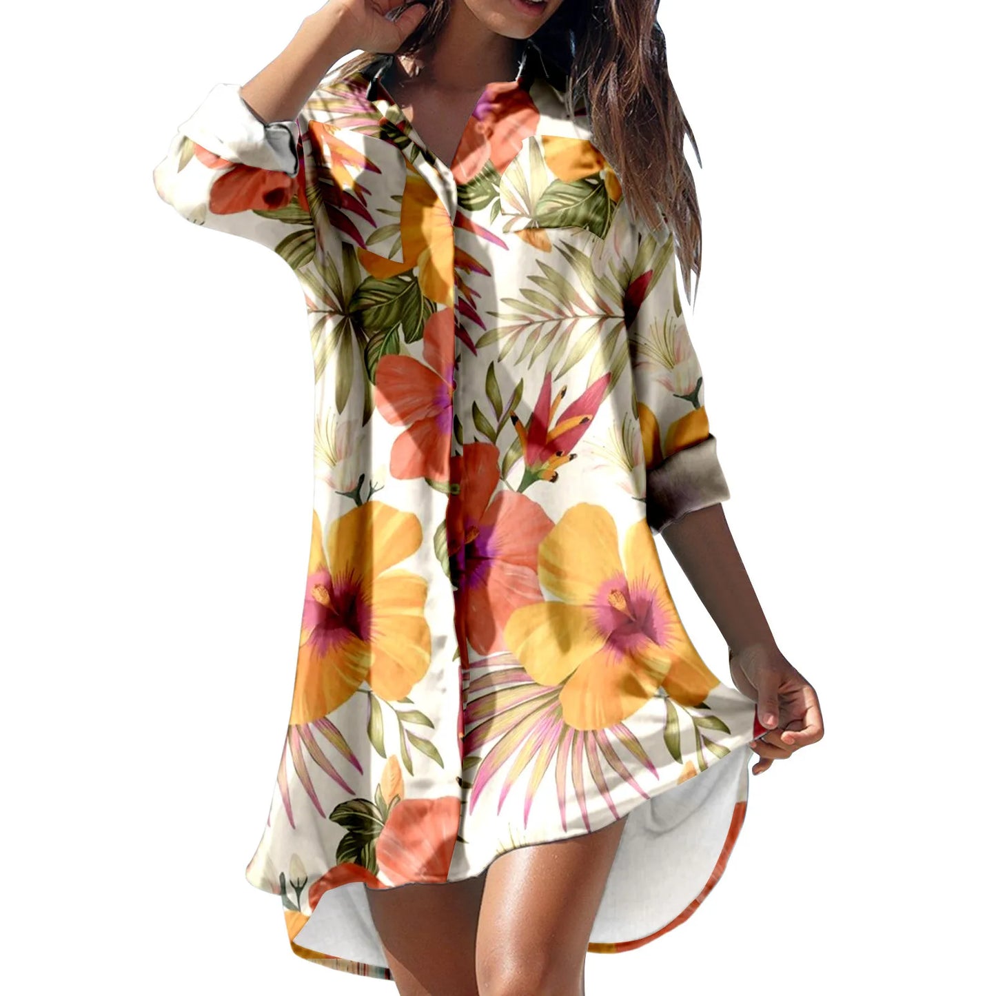 Casual Plus Size Print Shirt Clothing