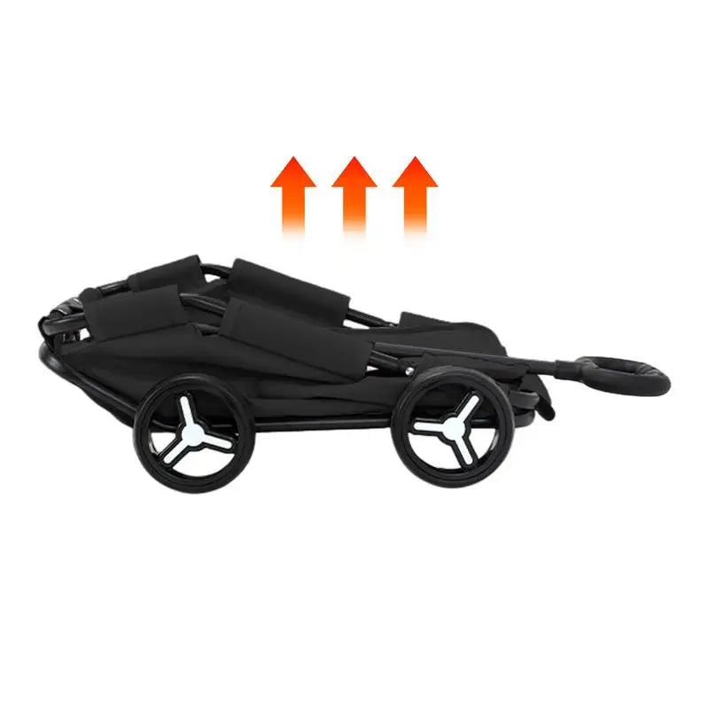 Small Pet Carriage Rolling Carrier 4 Wheels Lightweight