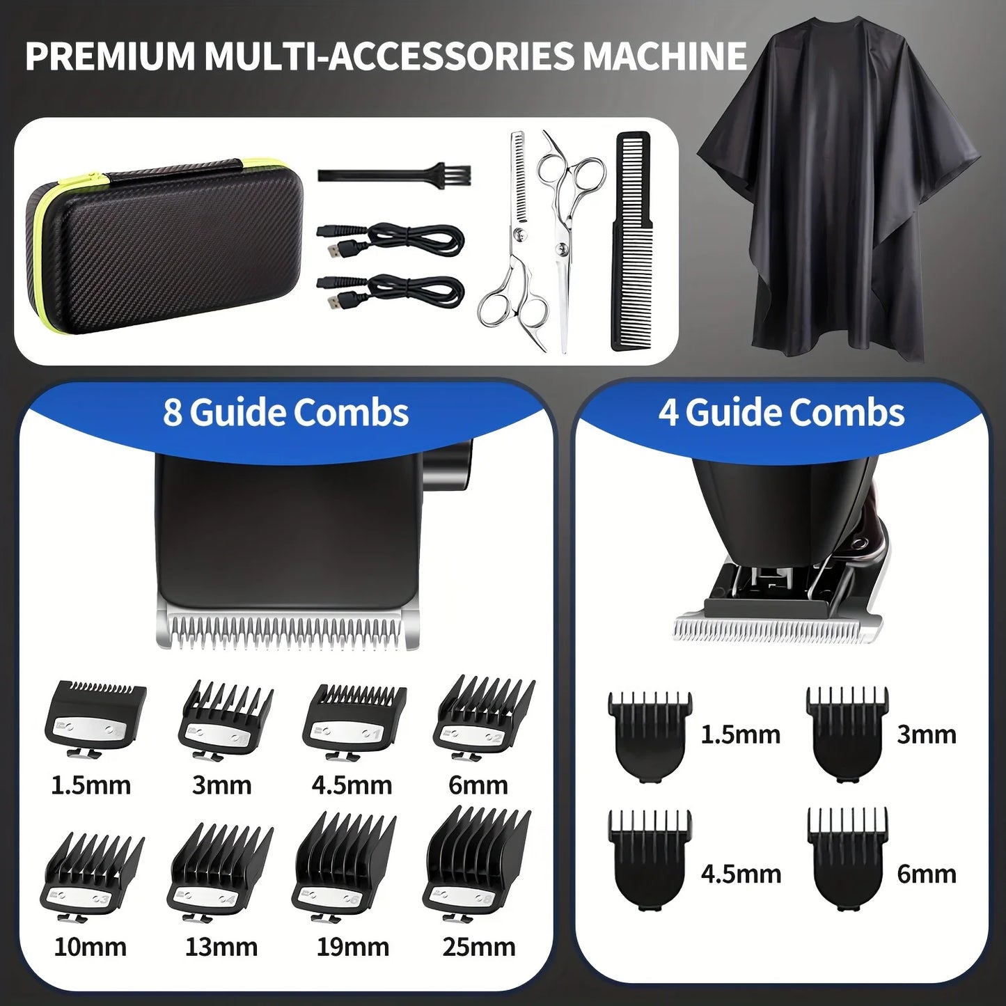 Professional Hair Clippers and Trimmer Kit