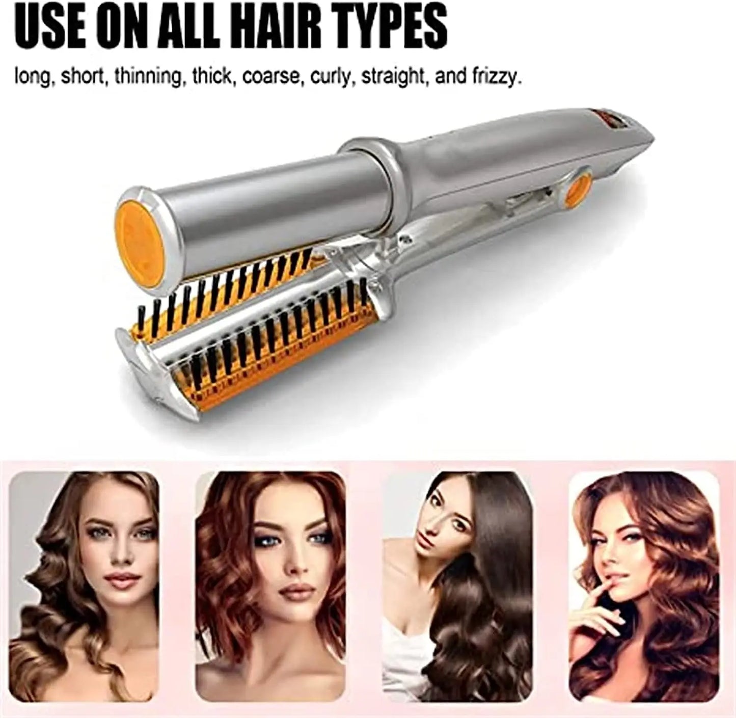 2-Way Rotating Hair Curler Straightener Automatic Curling Iron