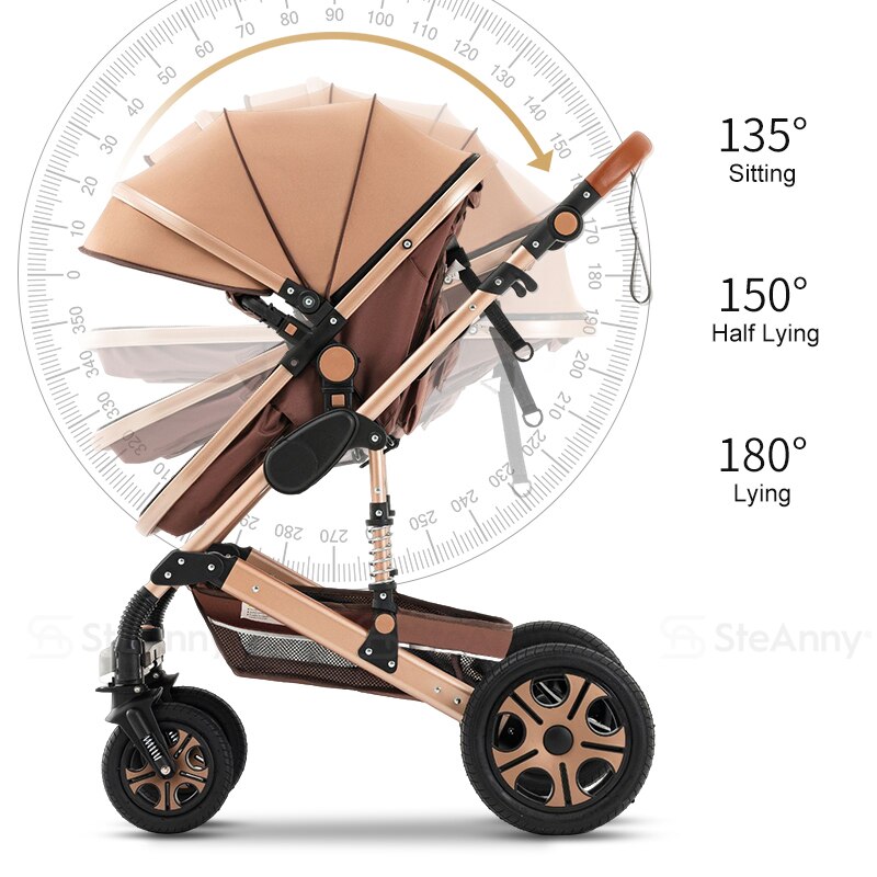 5-IN-1 Luxury Baby Stroller Free Shipping Pram Portable  baby Carriage With Car Seat Travel System Infant Pushcar on 2023 - DJVWellnessandPets