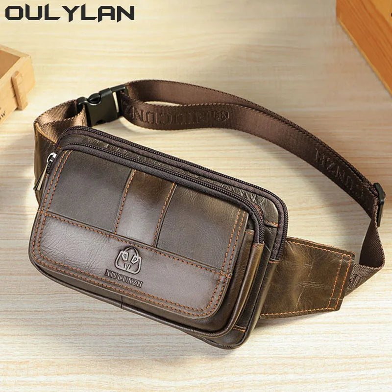 Luxury Brand Genuine leather Waist Bag Sling Crossbody Bag