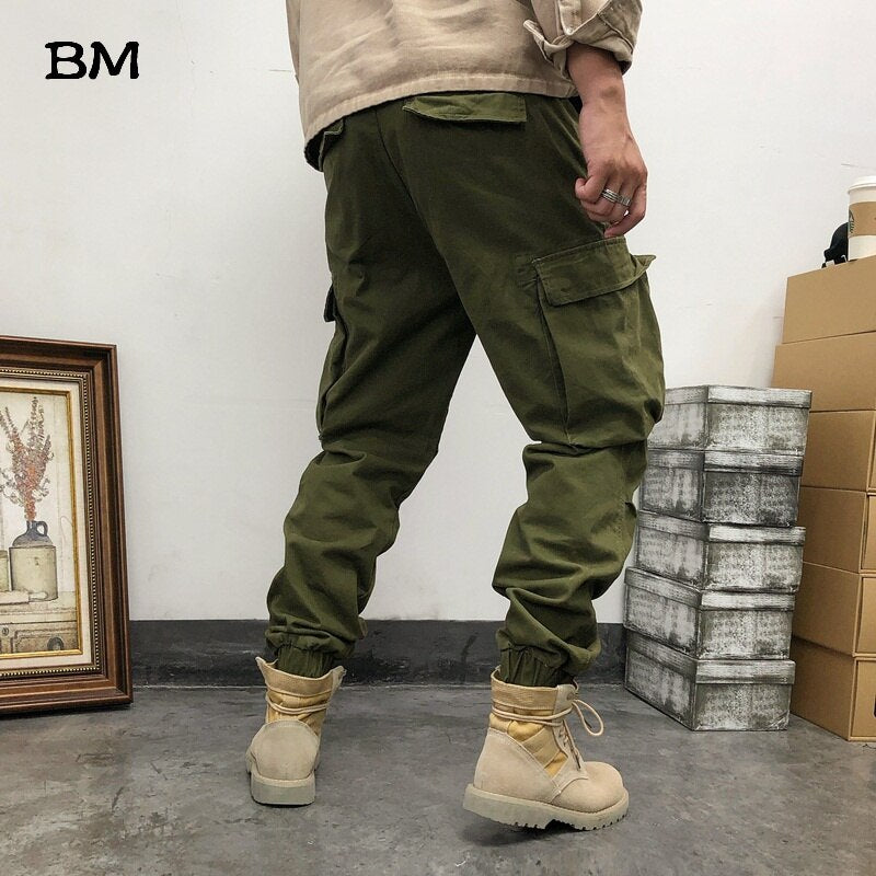 High Quality Cotton Military Joggers Men Streetwear Tactical Pants Fashion With Belt Cargo Pants Army Trousers Harajuku Clothes - DJVWellnessandPets