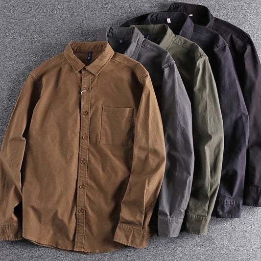 Men's Japanese Style Handsome Simple Micro Loose