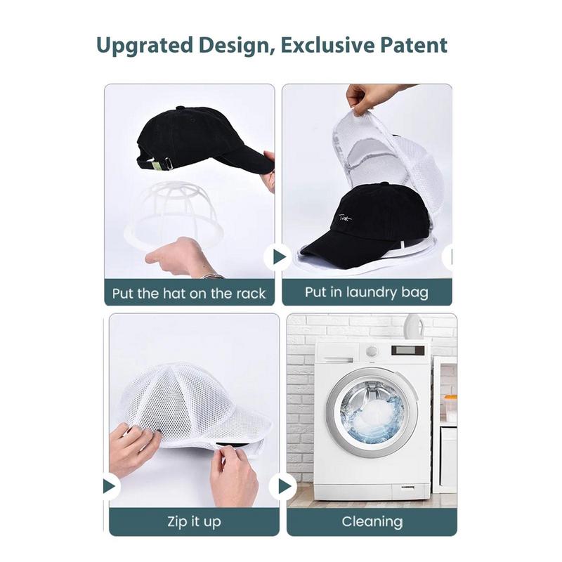 Multifunctional Cap Washer Baseball Cap Washer Fit Hat Washer Frame PP Washing Cage Double-deck Hat Cleaners Protector