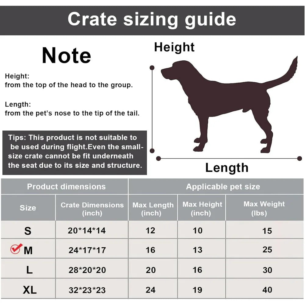 Carriers for Traveling/Indoor and Outdoor, Pet Crate Carrier