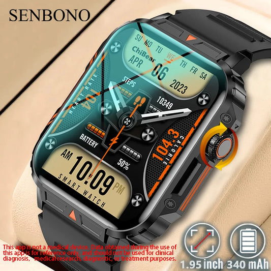 SENBONO New Smart Watch 1.95inch HD Screen Bluetooth