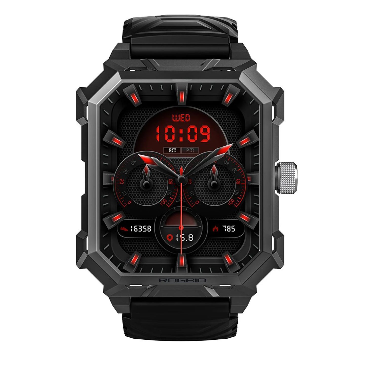 Rogbid Tank S3 Military Smart Watch Men 1.96in HD Screen IP68 Waterproof 680mAh Battery Bluetooth Call Outdoor Sports Smartwatch