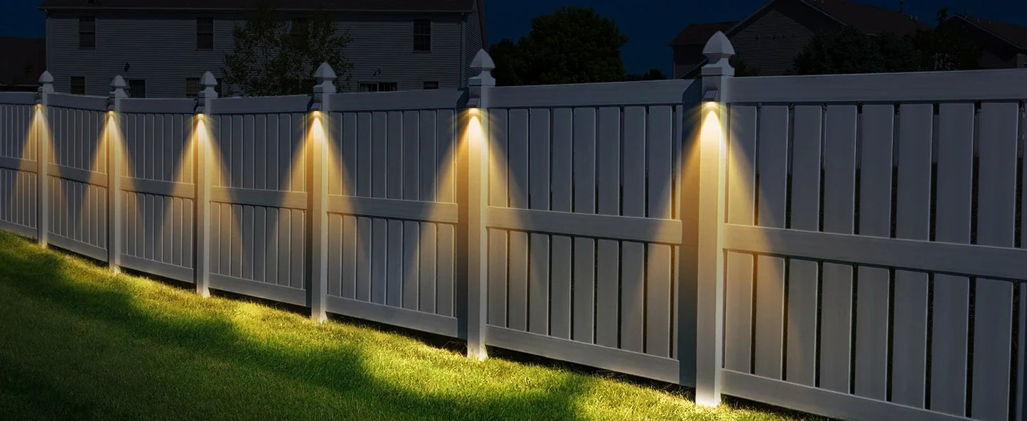 12 Piece Decorative Solar Fence Light Set