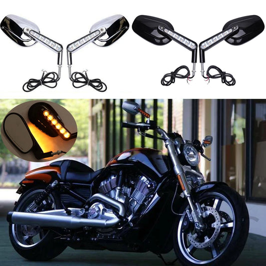 Motorcycle Rear View Mirrors LED Front Turn Signals For Harley VROD VRSCF 2009-2017 Motorcycle Rearview Mirror