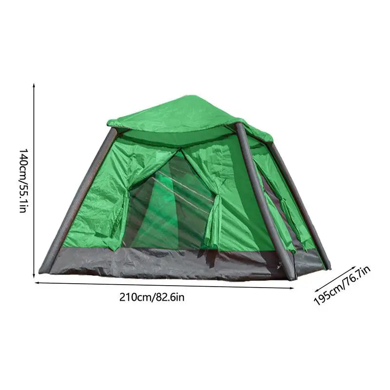 Inflatable Tent Automatic Quick Open Waterproof 4 People Camping Air Tent Folding Cube Tent Winter Summer Tourism Camping Awning