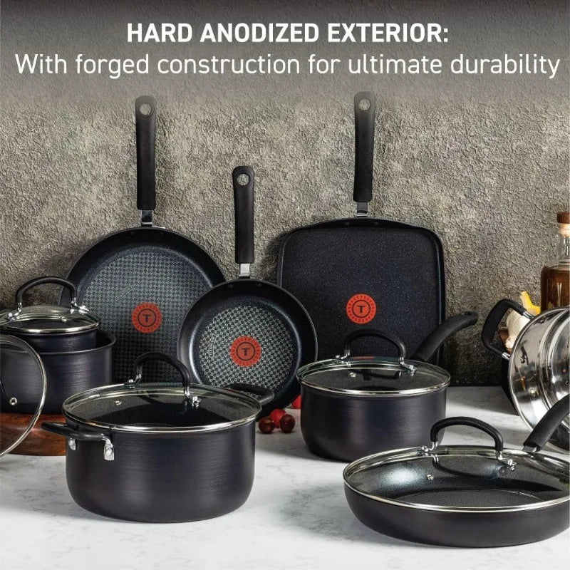 T-Fal Ultimate Hard Anodized Nonstick Cookware Set 12 Piece