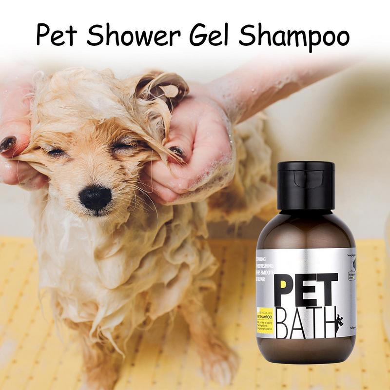 Pet Shampoo For Dogs 100ml Cats Plant Extract Shampoo For Smoother Hair Food Grade Puppies Kitten Shampoo With Aroma For Smelly