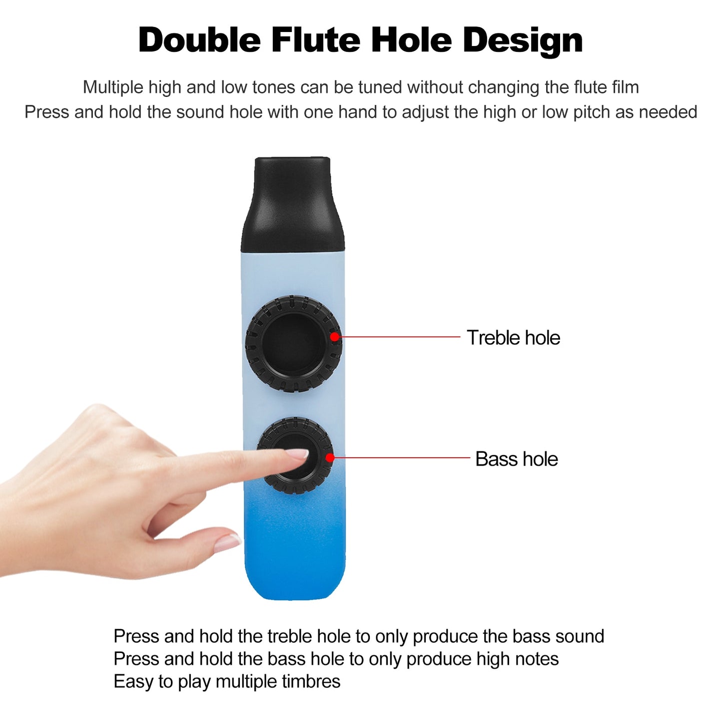 Kazu Flute Double Flute Hole Kazoo Dual Flute Holes 10pcs Membrane Musical Instrument Ukulele Guitar Partner Musical Instrument