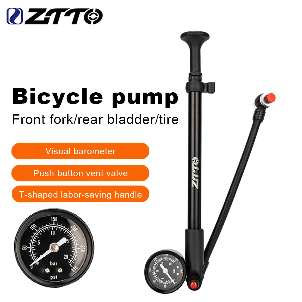 300PSI Bicycle Air Pump with Gauge