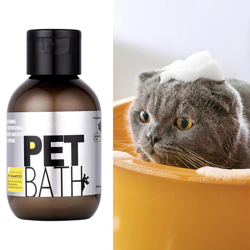 Pet Shampoo For Dogs 100ml Cats Plant Extract Shampoo For Smoother Hair Food Grade Puppies Kitten Shampoo With Aroma For Smelly