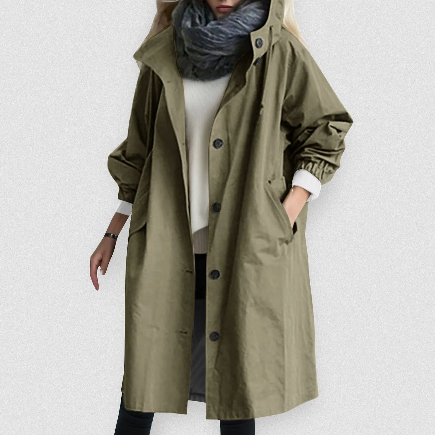 Korean Fashion Long Trench Coat Women