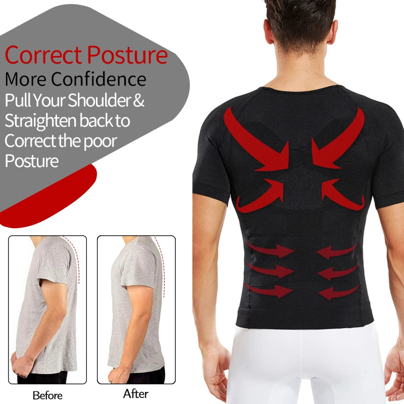 Men Slimming Body Shaper Compression Shirt