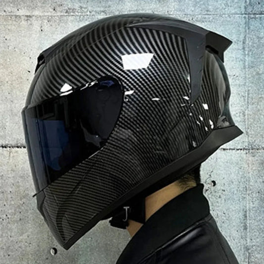 Motorcycle Helmet Carbon Fiber Wear-Resistant Biker Helmet Breathable Motocross Kask Anti-Fall Head Protection Full Face Helmets