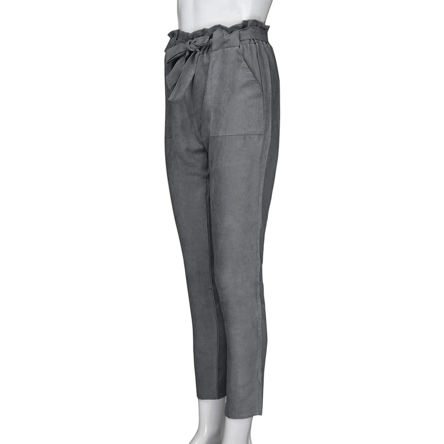 Bowtie Elastic Waist Casual Pants