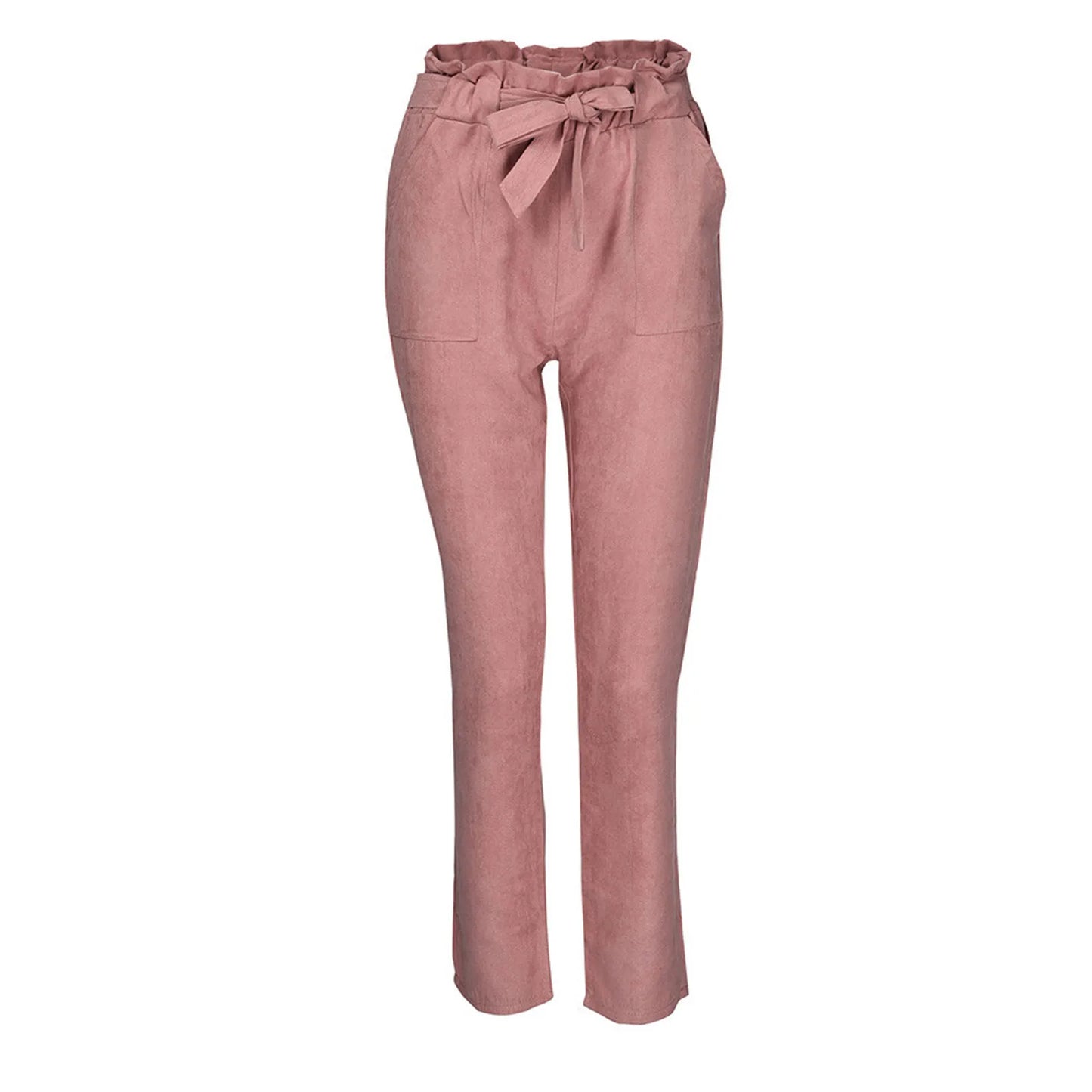 Bowtie Elastic Waist Casual Pants