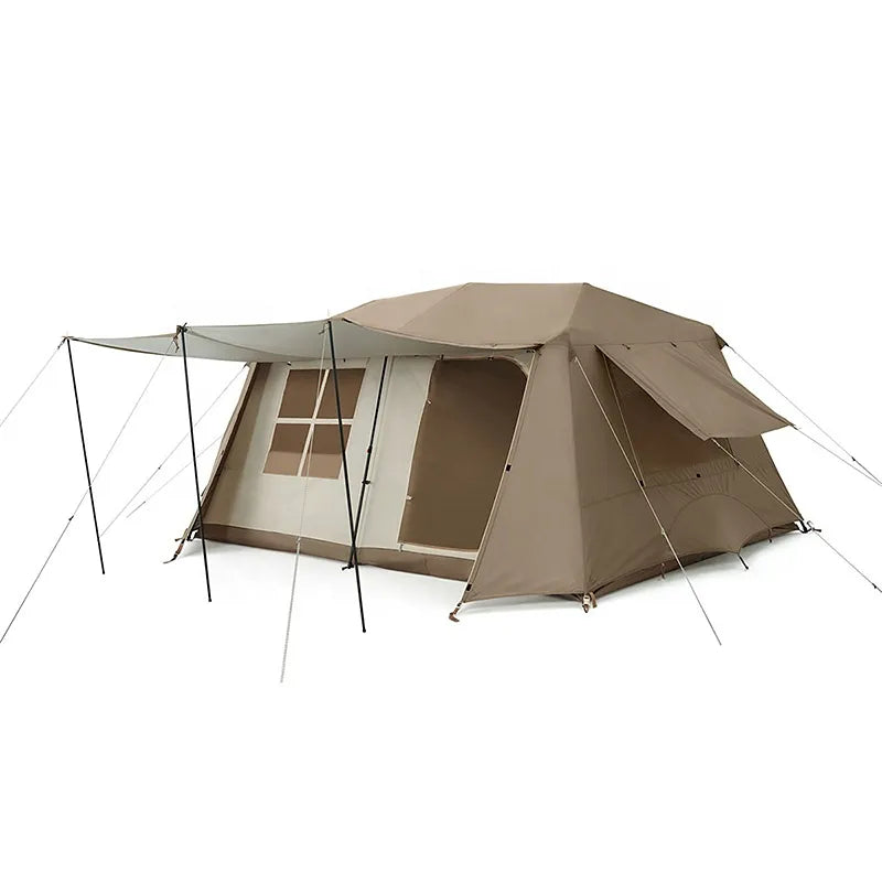 2023 Best-selling Outdoor Automatic Tent Construction 13 Square Meters Camping Hut Ridge Tent Space Large Gathering Tent