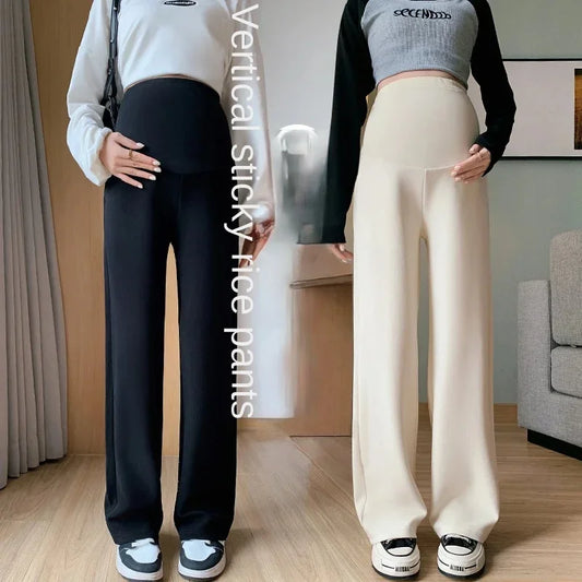 Maternity Long Straight Pants Wide Leg