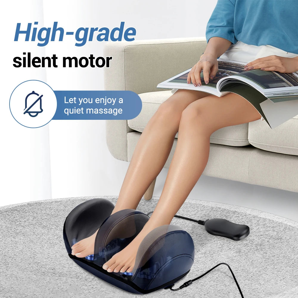 Electric Calf Foot Massager Kneading Pressing Heated Fully Automatic Sole Massage Relaxation Relieve Fatigue with Remote Control