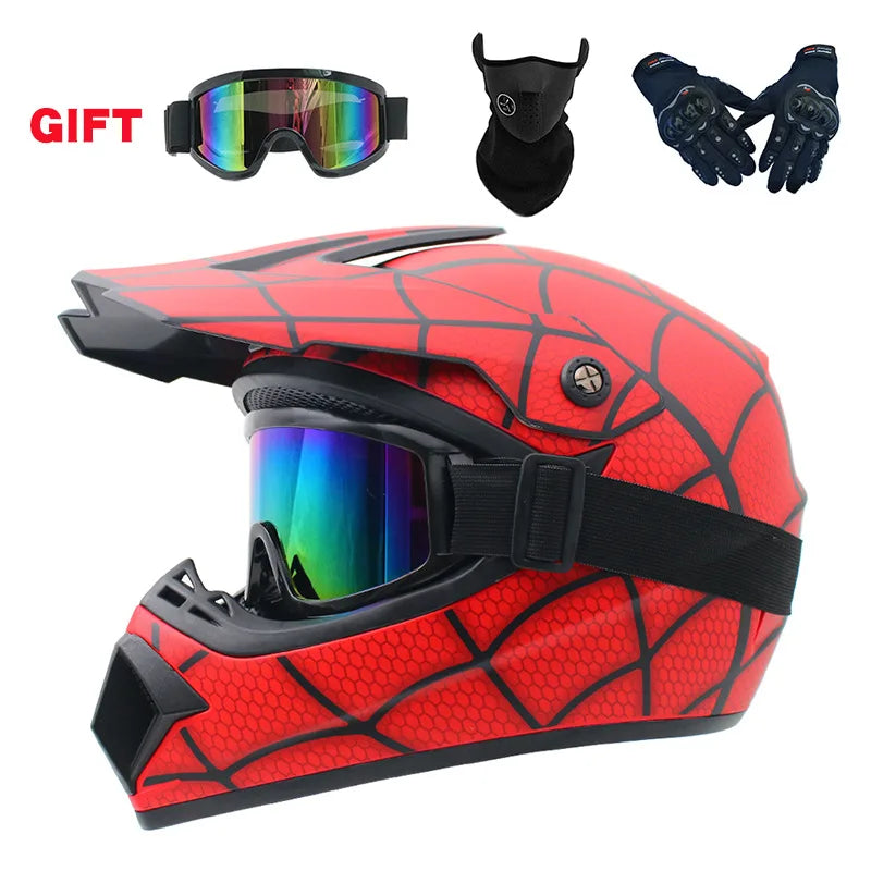 Send 3 pieces gift motorcycle helmet children off-road helmet bike downhill AM DH cross helmet capacete motocross casco