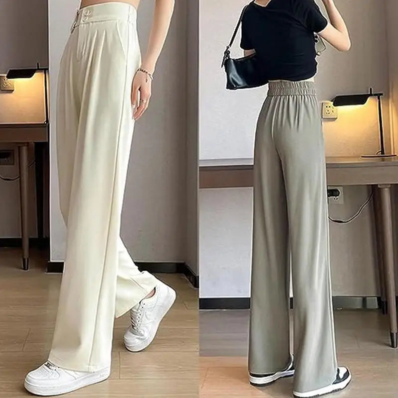 Wide Straight Leg Women's Dress Casual Pants