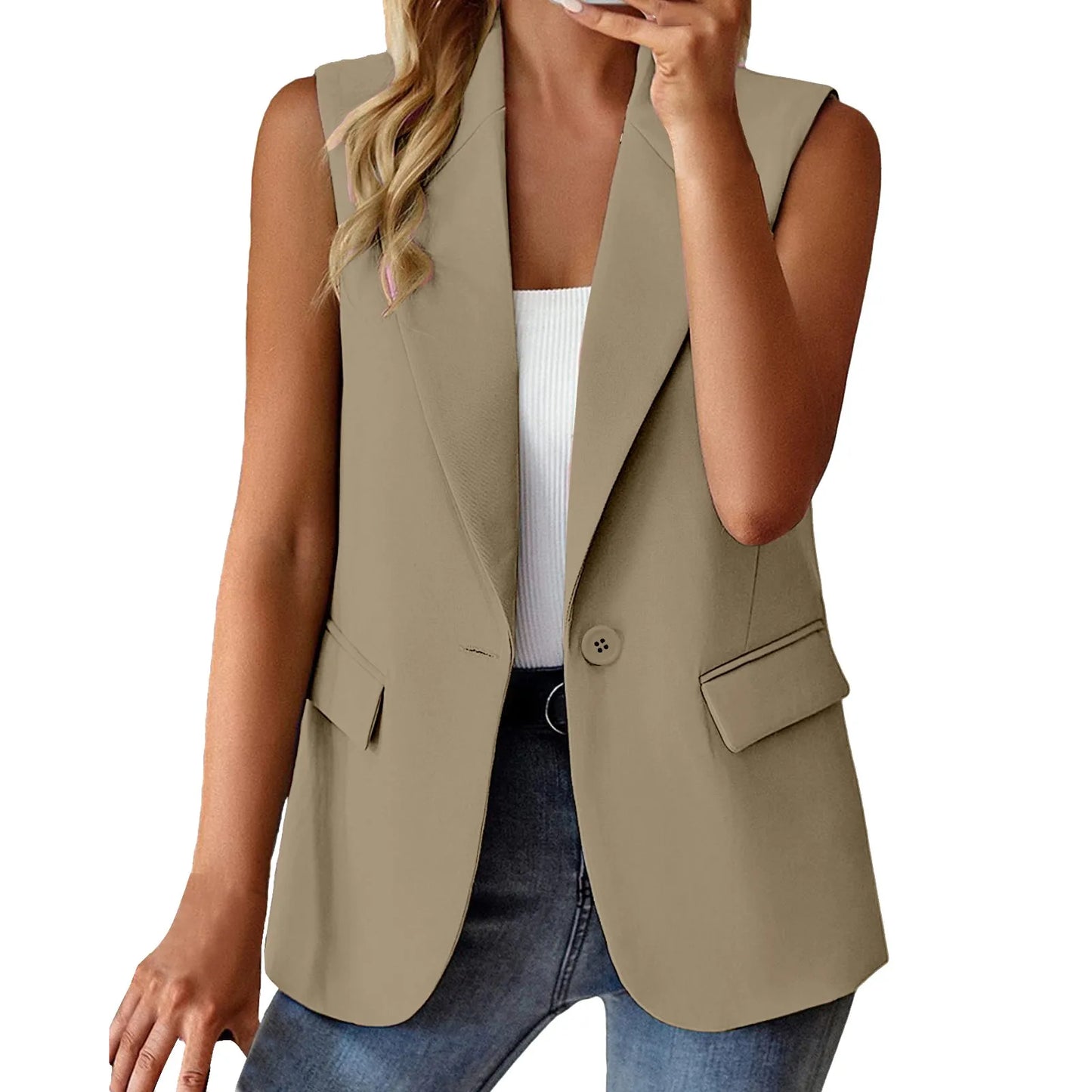 Women's Vest Coat Sleeveless