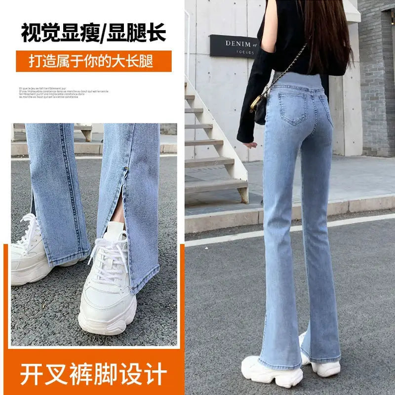 wide leg jeans pregnant women loose fit