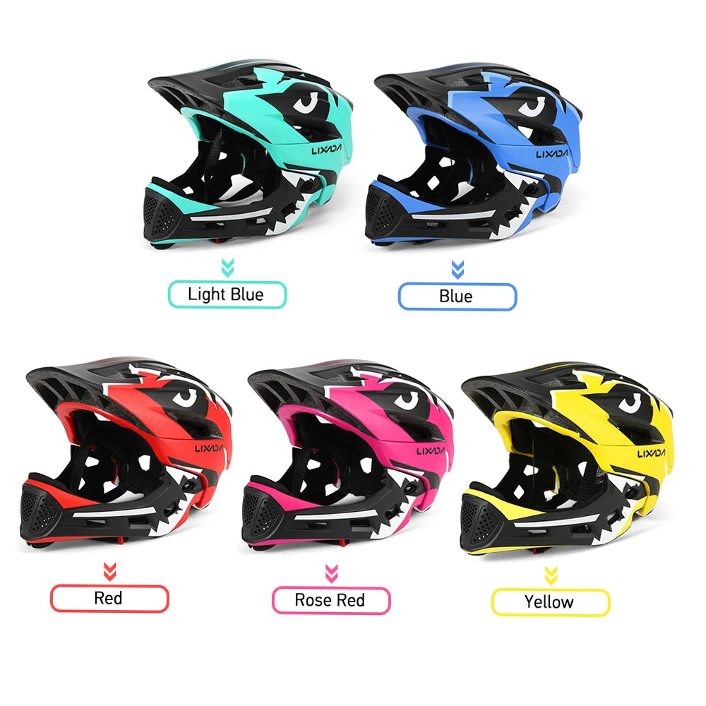 Lixada Motorcycle Children Helmet Kids Detachable Full Face Helmet Children Sports Safety Helmet For Cycling Skateboarding