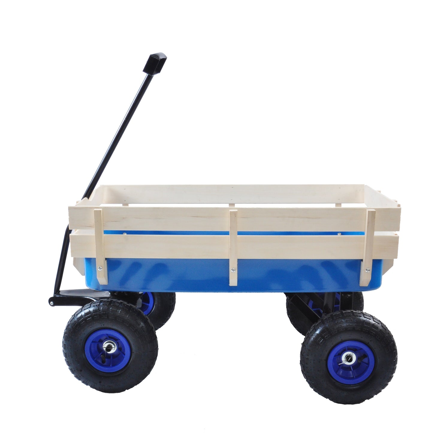 Tools Cart Wagon Cart Garden Cart Trucks Outdoor Wagon All Terrain Pulling w/Wood Railing Air Tires Children Kid Garden