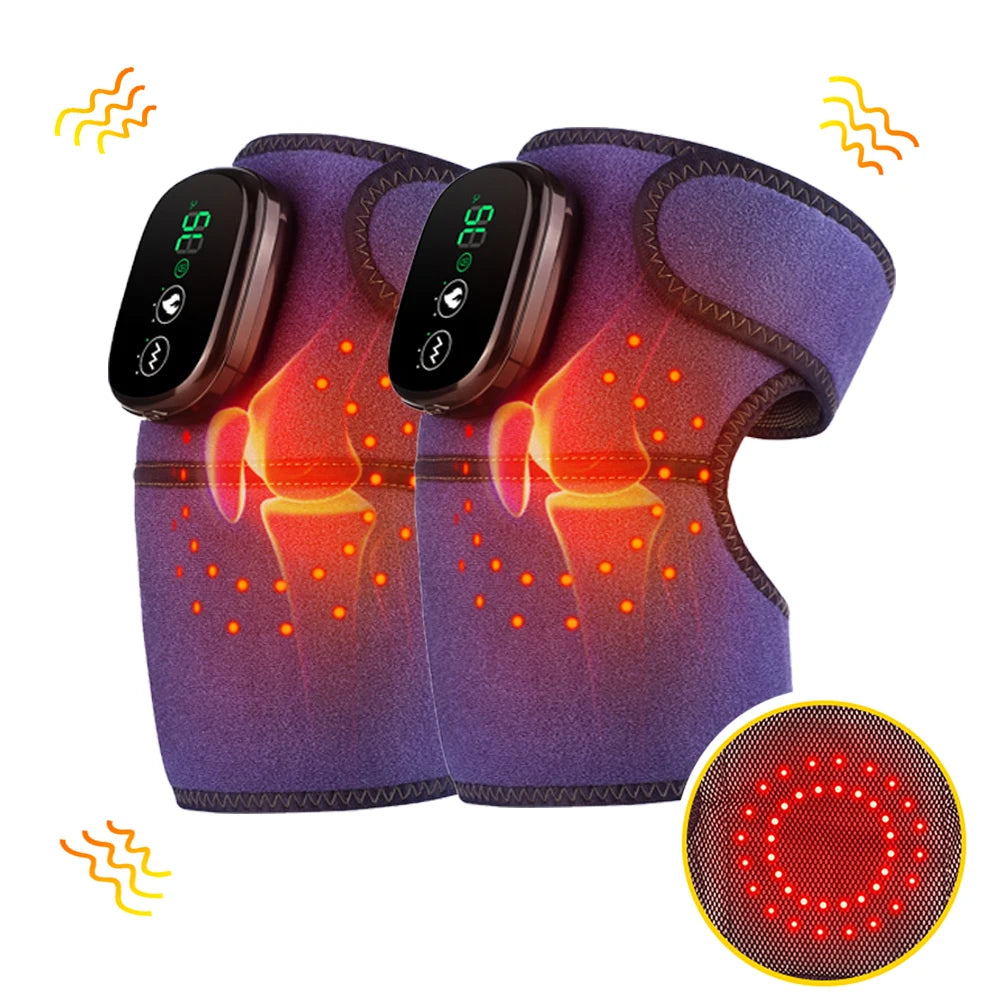 Wireless Red Light Knee Pad Infrared Heating Massage Knee Joint Vibration Massager Shoulder and Elbow Brace Relieve Arthritis