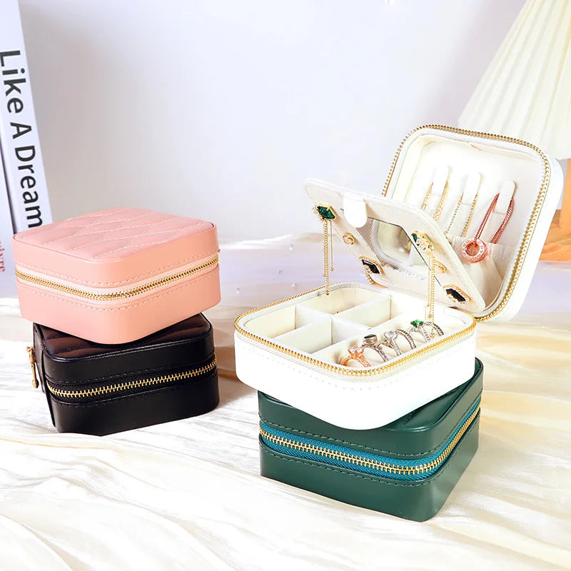 Portable Mini Jewelry Storage Box Travel Organizer