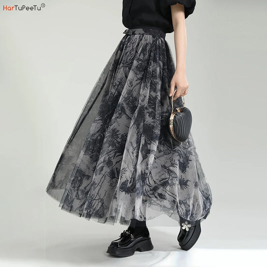 Beauty Maxi Tulle Skirt Long Summer Pleated TUTU