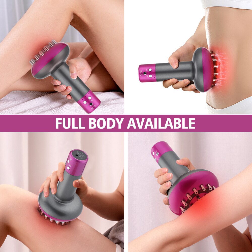 Body Massager Cellulite Massager Red Light for Body Slimming Guasha Fat Burning EMS Vibrating Electric Body Massager Lose Weight