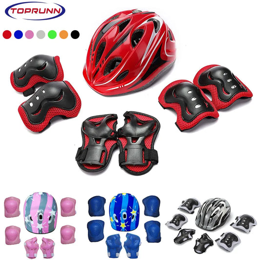 Kids Bike Helmet Knee Elbow Wrist Pads,Toddler Helmet with Protective Gear Set,for Bicycle Cycling Skateboard Scooter Skating