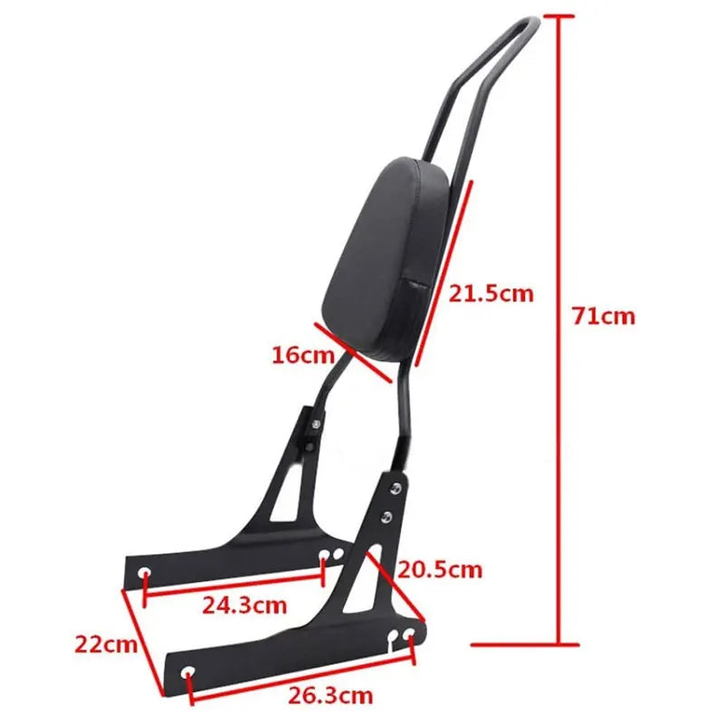 Motorcycle Rear Seat BackRest Sissy Bar Back Rest for Harley-Davidson Dyna Fxd Fxdb Fxdc Fxdl Streetbob Wide Glide Low Rider